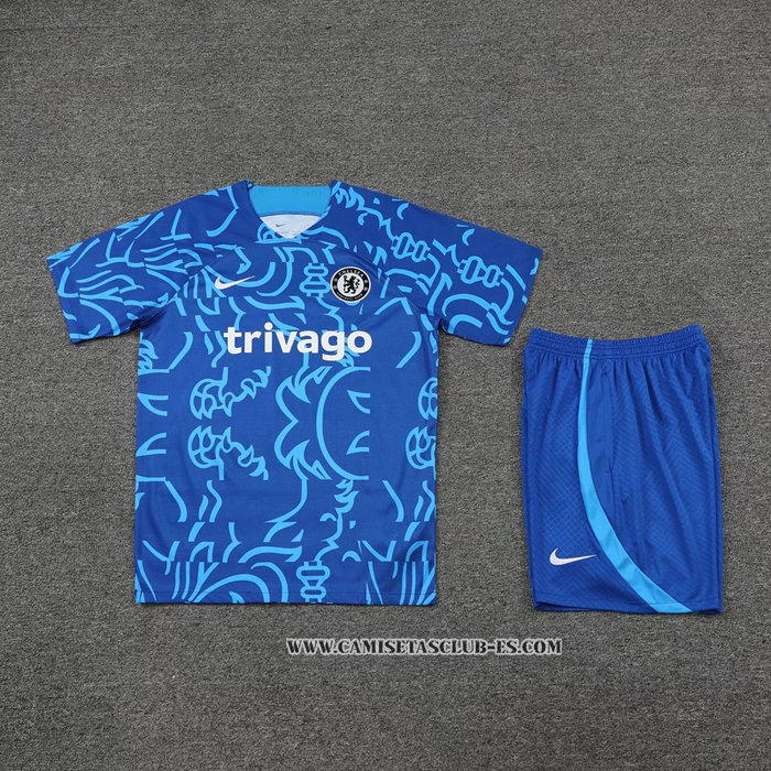 Chandal del Chelsea 22-23 Manga Corta Azul - Pantalon Corto